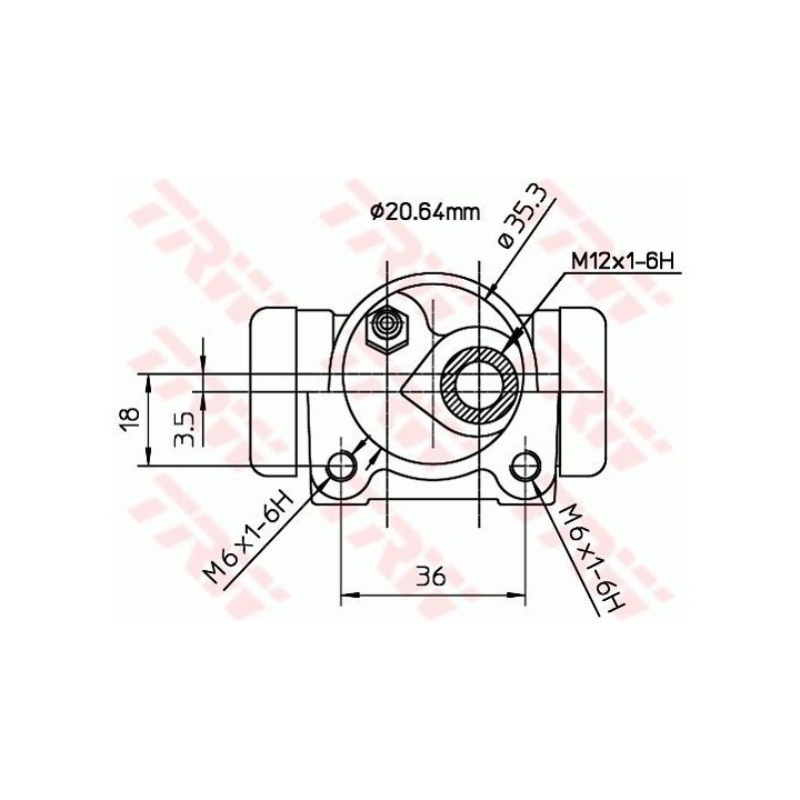 TRW Sağ Fren Silindiri P206 98- P206+ 09- P301 12- P306 93-02 C-Elysee 12-