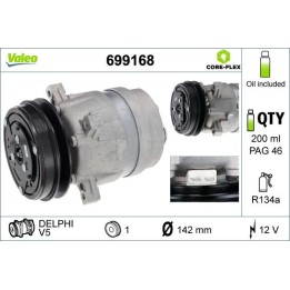 VALEO 699168 Klima Kompresörü - Fiat Tempra (159) / Tipo (160) 1.4 1.6 (1994-1996) / Ducato 2.5 2.8 (1994-2002)