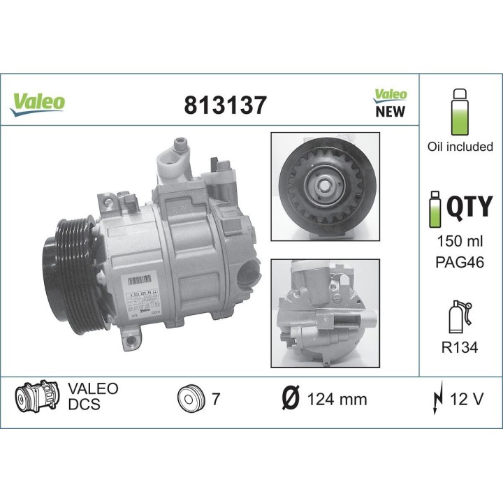 VALEO 813137 Klima Kompresörü - Mercedes C Serisi (203 Kasa) (2002+)