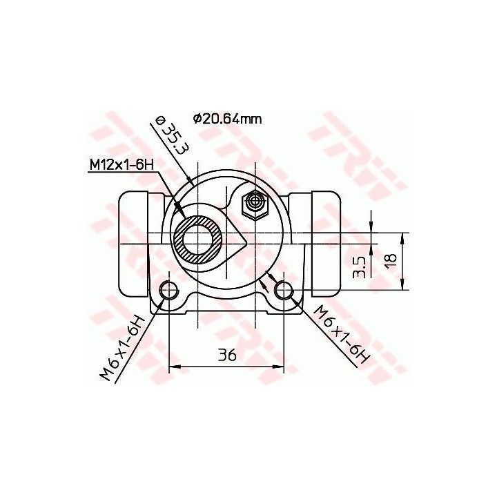 TRW Fren Silindiri Sol P206 98- P206+ 09- P301 12- P306 93-02 C-ELYSEE 12-