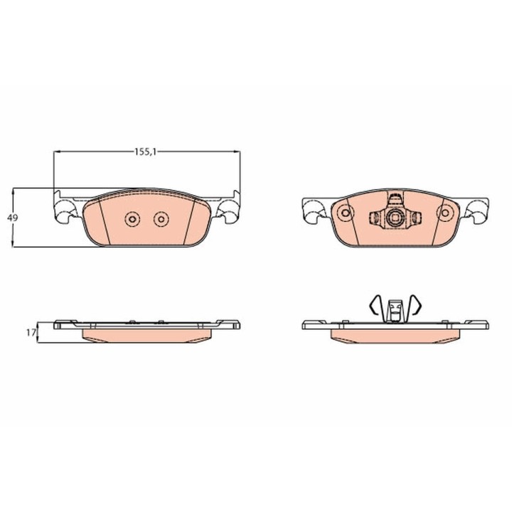Ön Disk Balata Dacia Logan II Logan Mcv II Sandero II Renault Clio IV Bh Clio IV Box Clio IV Grandtour Kh Logan II Estate K8