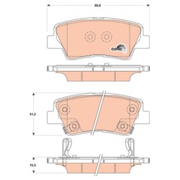 Disk Balata Arka Hyundai Accent IV Sedan 1.4 1.6 10-17 Elantra IV Grandeur 2.2d 2.4 Crdi 2.7 3.3 06-11 Oniq 1.6 Gdi Hy vb. 05-10