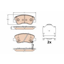 Disk Balata Ön Hyundai Kia Accent V Solaris I20 I20 II Rio IV 1.4, 1.6, 1.1, 1.2 14-