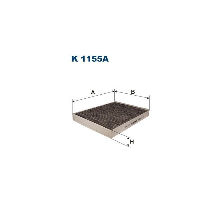 Kabin Filtresi (Polen) Karbonlu Porsche 955 Cayenne 02-, Audi Q7 10-, VW Amarok 10-,Toureg 02-10, Transporter T5 11- K1155A