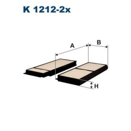 Kabin Filtresi (Polen) Takım (2 Adet) - Mazda 3 / 5 - Filtron K1212-2X