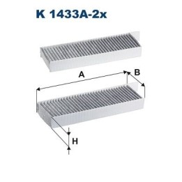 Kabin Filtresi Citroen C4 III (C41), Ds DS3 Crossback, Opel Corsa-F, Mokka B, Peugeot 208 II, 2008 II, MK V - Filtron K1433A-2x