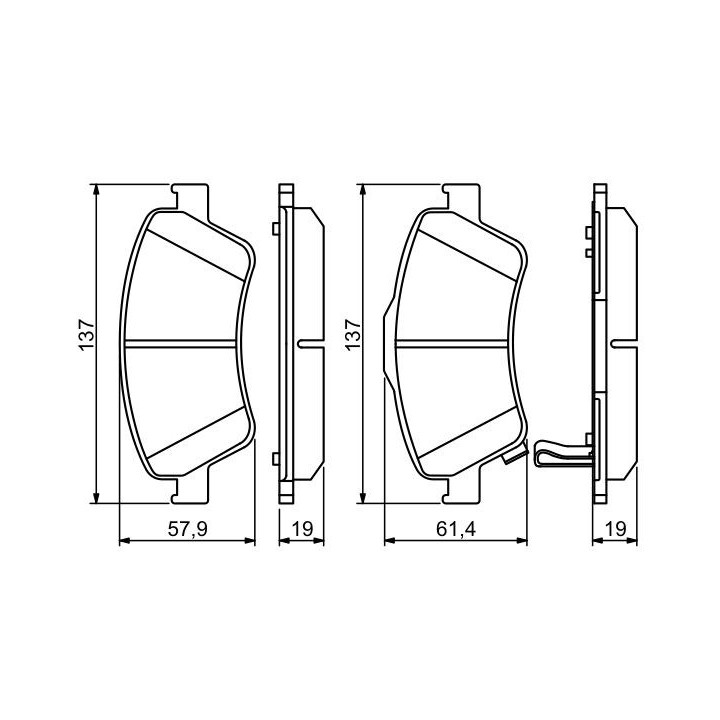 Bosch 0986494260 Ön Fren Balatası - Toyota Auris, Corolla
